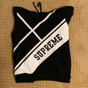 Supreme Diagonal Hooded Sweatshirt Black